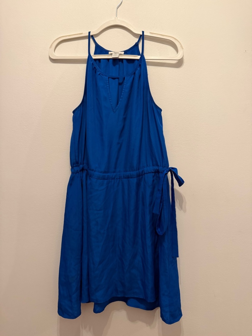 Bar III Royal Blue Sleeveless Tie-Waist Sundress